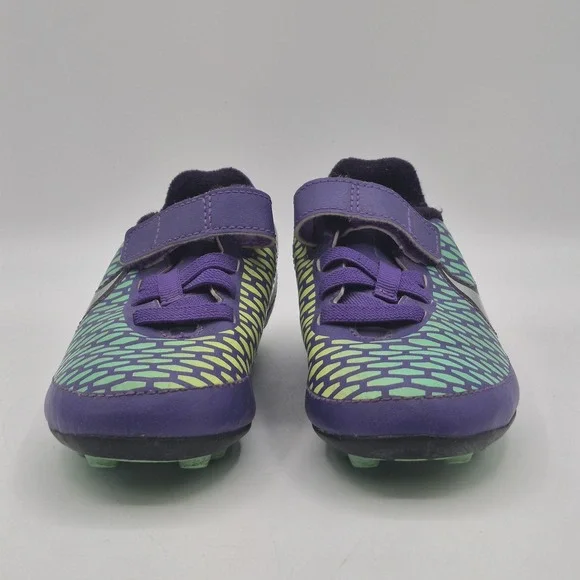 Nike Magista Soccer Cleats Girls 11C Purple Green Firm Ground FG Shoes Kids - Picture 5 of 12
